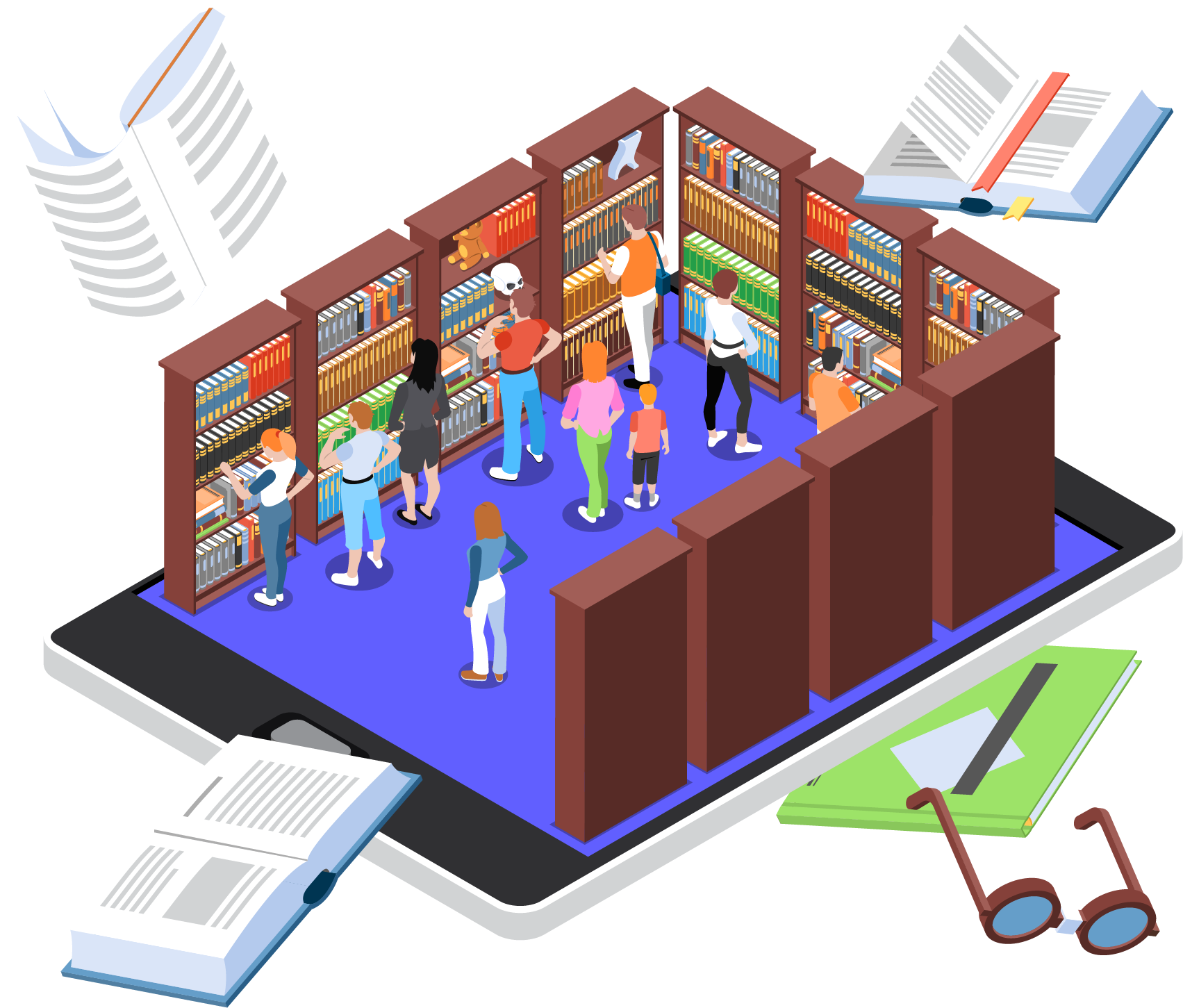 Ilustrasi Perpustakaan